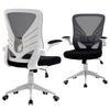 Mesh Office Chair Swivel Task Desk Chair with Lumbar Back Support, Flip-Up Arm, Adjustable Height Office, Grey/Black