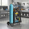 Welding Utility Cart 3-Tier Heavy Duty Rolling Tool Cart with Gas Cylinder Holder Black