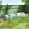 Portable Mini Greenhouse, Tunnel Growing Tent with 5 Mesh Windows and Steel Frame,10' x 3' x 2', Green