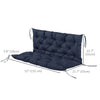 2 Seater Garden Bench Cushion, Soft Thick Outdoor Non-Slip 2 Seater Soft Pad With Backrest for Garden Patio, 52