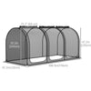 9' x 4' Crop Cage, Garden Plant Protector, with 3 Zippered Doors and 4 Ground Stakes, for Garden, Yard, Lawn, Black
