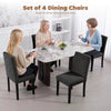Modern Dining Chairs Set of 4, Kitchen Chairs with Rubberwood Legs and Padded Seat