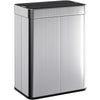 13.2 Gallon Sensor Can, Automatic Garbage Can with Soft-Close Butterfly Lid, Fingerprint-Proof Stainless Steel, Silver