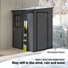 4x5 Lean to Garden Shed with Window Lockable for Garden Tool Storage, Dark Grey