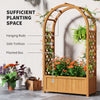 Wooden Raised Garden Bed with Arch Trellis, 33
