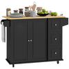 Kitchen Island on Wheels, Kitchen Cart with Drop Leaf, Drawers