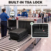 3-Piece Luggage Set, Expandable Carry On Suitcase Set with Travel Duffel Bag, Toiletry Bag, TSA Lock, Hard Shell, Black
