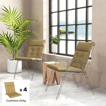 Patio Chair Cushions Set of 4, Waterproof Non-Slip Lounge Chair Cushions, 44