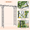 Metal Garden Arch Outdoor Walkway Arbor, 74.75
