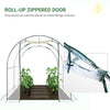 Dome Tunnel Greenhouse Plant Shed with Roll Up Door, 6.6' x 8.2' x 6.6', Transparent
