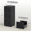 3 Drawer File Cabinet with Silent Slides, Vertical Farmhouse Filing Cabinet Fits Letter/A4 Size Home Office, Black