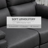 2 Seater Reclining Chair, Loveseat Recliner Sofa with Footrest and Split Backrest, Dark Grey