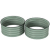 Set of 2 Raised Garden Bed, Metal Planter Box with Safety Edging, Easy-to-assemble Stock Tank, Green