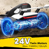 24V Electric Go Kart, Battery Powered Kids Drift Kart with Adjustable Seat, Seat Belt, Horn, Music, Light