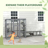 Outdoor Cat Enclosure with 6 Jumping Platforms, Weatherproof Roof, Large Front Door for 1-3 Cats, 59