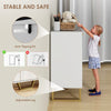 Sideboard Buffet Cabinet with 3 Doors, Modern Storage Cabinet with Adjustable Shelves & Center Leg, White