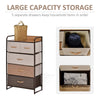 Dresser with 5 Drawers, Chest of Drawers with Metal Frame, Fabric Dresser for Living Room, Multi-Coloured