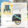 Dog Bike Trailer Pet Cart Bicycle Wagon Cargo Carrier Attachment for Travel with 3 Entrances Large Wheels for Off-Road & Mesh Screen, for Small Medium Dogs, Green