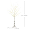 5 ft Artificial Birch Tree Light with Pre-Lit LED Light for Home Party, Indoor and Covered Outdoor Use
