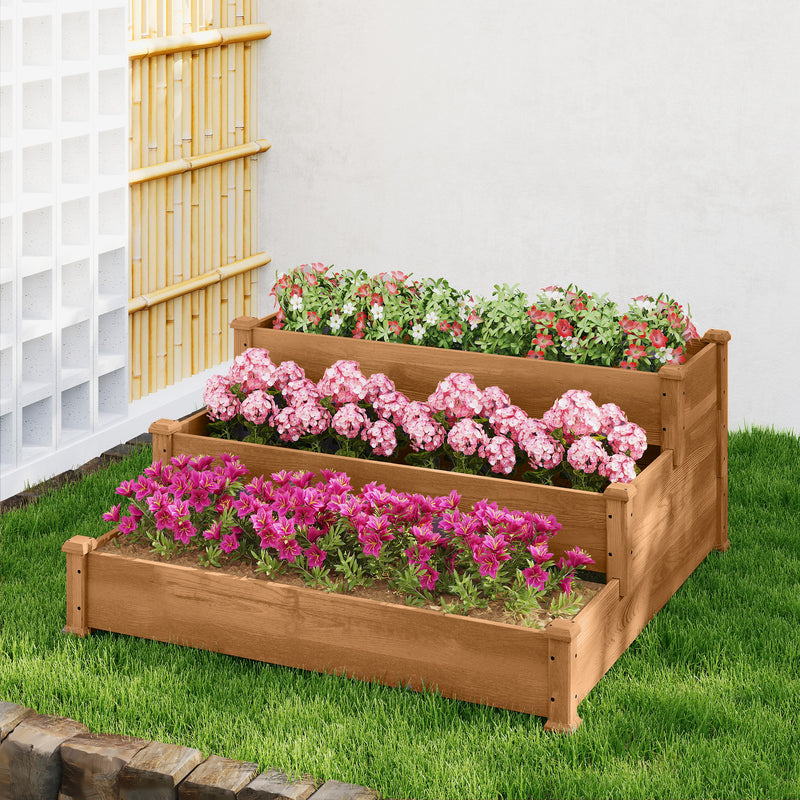 3-Tier Garden Bed Planter Box for Backyard, Patio, 49
