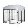 Outdoor Dog Kennel with Waterproof UV-Resistant Cover, 8 x 4 x 6 ft