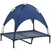 Elevated Dog Bed with Canopy, Portable Raised Dog Cot for L Sized Dogs, Indoor & Outdoor, 36