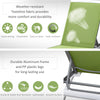 Outdoor Chaise Lounge Chair, Patio Aluminum Tanning Chair with 5-Level Adjustable Back, Portable Wheels, Breathable Mesh Fabric, for Pool, Deck, Garden