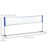 Soozier 14ft Badminton Net, Height Adjustable Outdoor Sports Net with Carry Bag, for Tennis, Pickleball and Volleyball