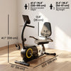 Soozier Recumbent Exercise Bike for Home, Stationary Bike with Bluetooth, App Connectivity, Quiet 8-Level Magnetic Resistance