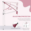 6.6'x5' Manual Retractable Patio Awning Sun Shelter Window Door Deck Canopy, Water Resistant UV Protector, Wine Red
