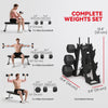 Soozier 60 LBS Hex Dumbbell Set with Rack, Rubber Coated Weights with Non-Slip Handles for Home Gym Strength Training