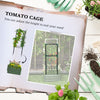 Galvanized Planter Box, Outdoor Raised Garden Bed with 3-Tier Trellis Tomato Cage for Climbing Vines, Vegetables, Green