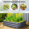 Galvanized Raised Garden Bed, 4' x 3' x 1' Outdoor Metal Planter Box, Raised Bed for Growing Flowers Herbs, Dark Grey