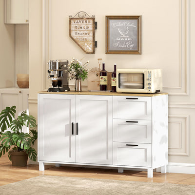 Buffet Cabinet with Soft-Close Doors, Modern Sideboard with 3 Drawers for Living Room, Kitchen, Dining Room