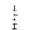 8.5ft Cat Climbing Tree 5-Tier Kitty Activity Center with Scratching Post  Dark Grey