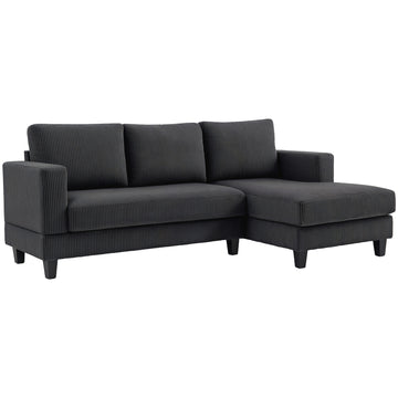 L Shaped Couch, L Shape Sofa with Chaise Lounge and Spring Cushion for Living Room, Bedroom