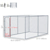 99 Sq. Ft. Dog Playpen Outdoor with Galvanized Steel Frame, for Small and Medium Dogs, 13.1' x 7.5' x 6'