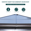 10' x 12' Hardtop Gazebo Canopy with Polycarbonate Roof, Aluminum Frame, Netting, Curtains and Ceiling Hook, Beige