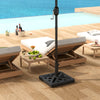 Umbrella Base, 33lbs HDPE Outdoor Umbrella Stand Parasol Stand with Cut-Out Design