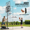 Soozier Basketball Hoop Stand Outdoor, 4.4–10 ft Single Hand Rotation Adjustable with Shatterproof Backboard & Weight Bag