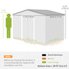 8' x 6' Outdoor Storage Shed, Metal Garden Tool Storage House with Lockable Sliding Doors and Vents for Backyard Patio Lawn, Green