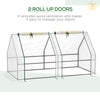 6' x 3' x 3' Portable Tunnel Greenhouse Outdoor Garden Mini with Large Zipper Doors & Water/UV PE Cover White