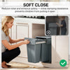 Pull Out Garbage Bin for Kitchen, 30L Under Sink Garbage Can, 2 Removable Compartments, Grey