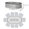 Galvanized Raised Garden Bed, 4 x 3 x 1 ft Modular Metal Garden Beds with Rubber Strip Edging, Silver