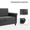 2-Seat Sofa Two-Seater Couch with Armrests and Wood Legs for Living Room, Bedroom