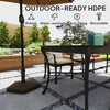 Patio Umbrella Base Holder, Heavy Duty Outdoor Umbrella Stand Base, Poolside, Brown
