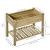 Elevated Planter Box with Legs and Storage Shelf, Raised Garden Bed, Elevated Wooden Planter Box, Green