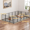 16 Panels Dog Playpen with Straps, Portable & DIY, for Small Dogs, for Yard, RV, Camping, Garden, 24