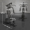 Soozier Home Gym Equipment, Multifunction Workout Machine with 99lbs Weight Stack for Back, Chest, Arm, Legs, and Full Body Workout