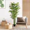 6 FT Artificial Tree Bamboo Tree Fake Plants in Pot for Home Office Living Room Decor, Green